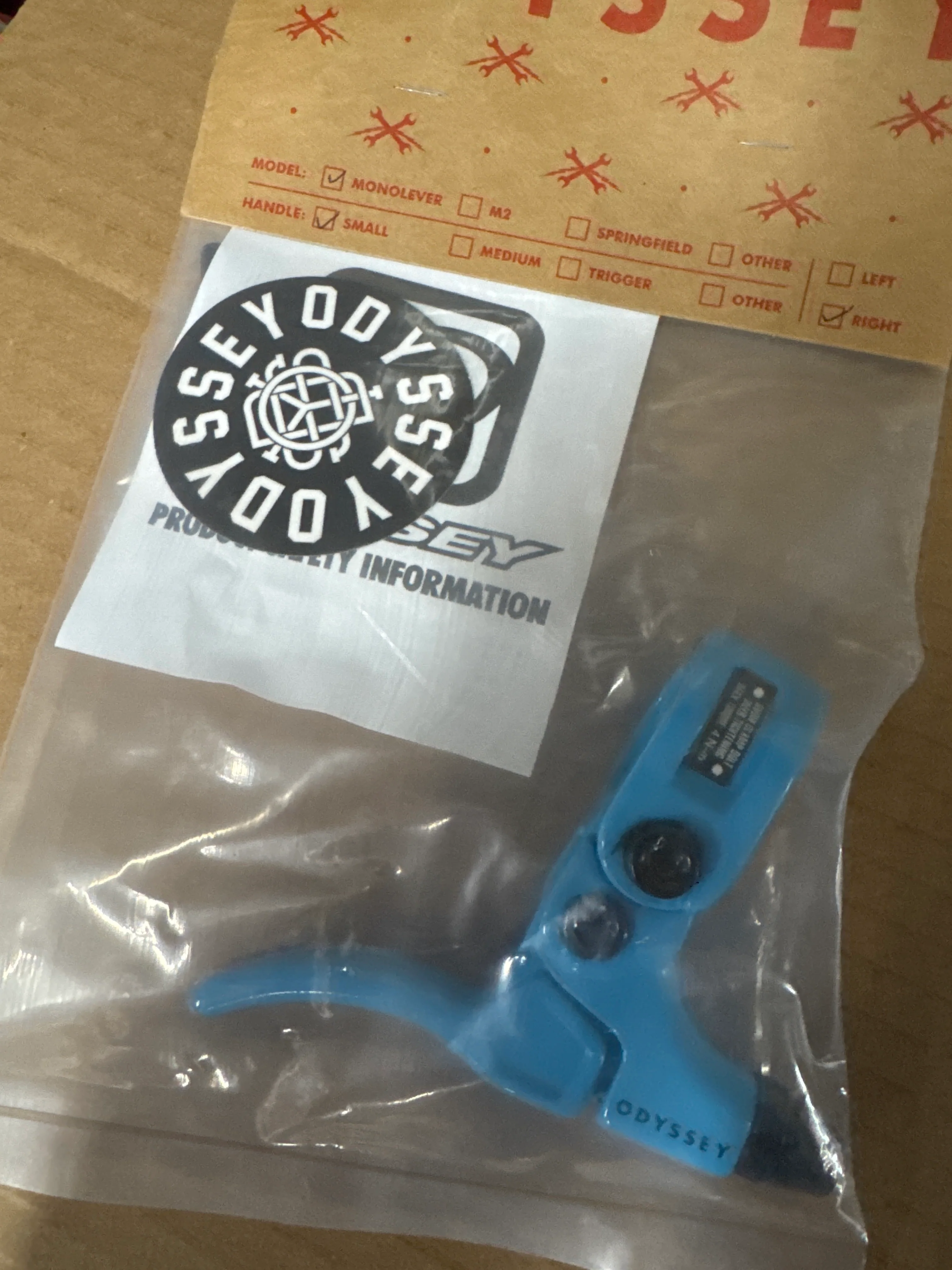 Odyssey Monolever Brake Lever Ocean Blue - Image 3