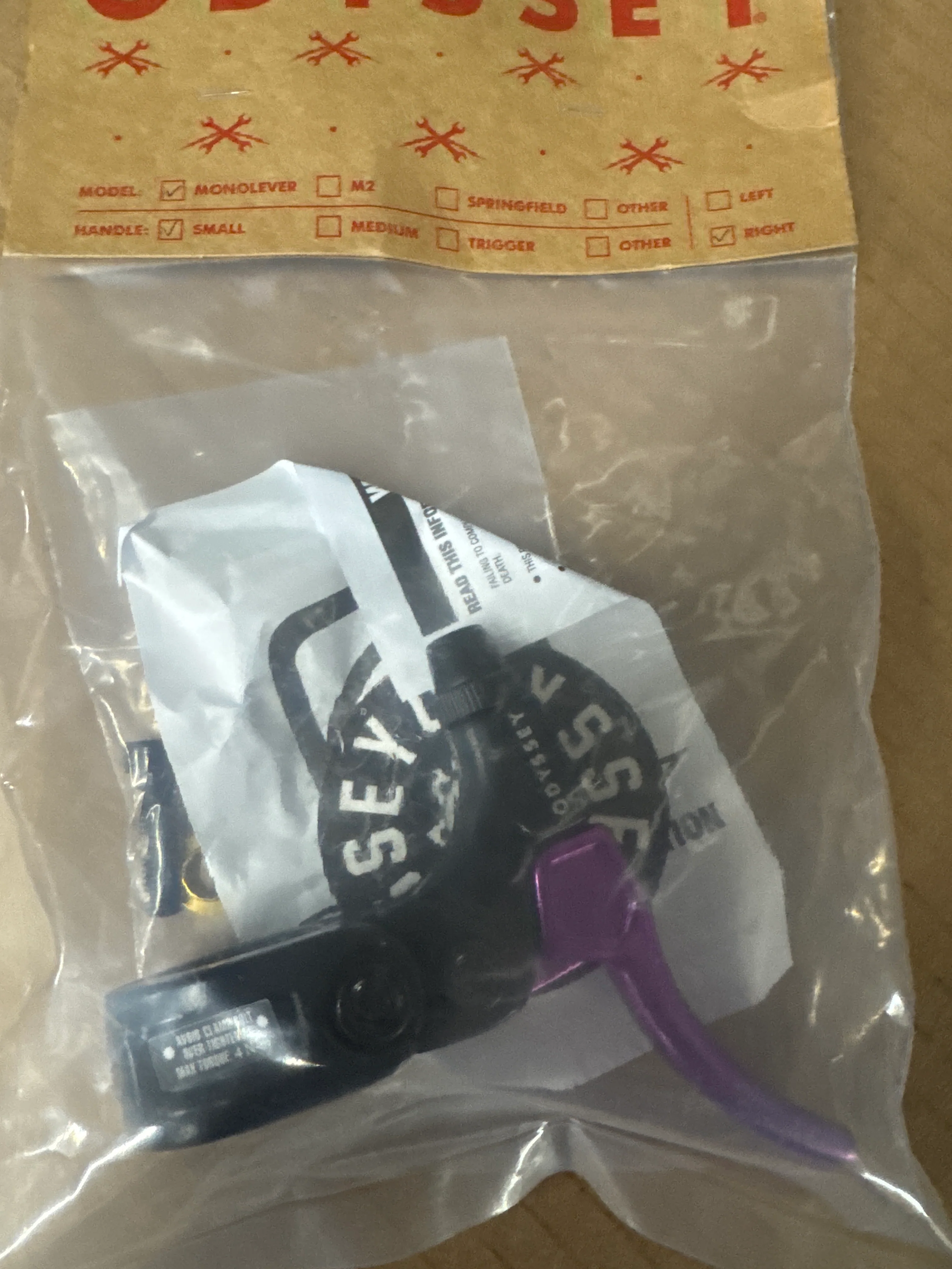 Odyssey Monolever Brake Lever Purple - Image 3